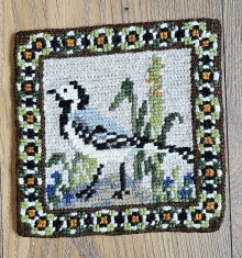 DECOR VINTAGE PENTRU PETRETE, GOBLEN PASARE, CUSUT MANUAL