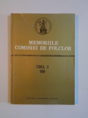 MEMORIILE COMISIEI DE FOLCLOR , TOMUL II 1988 de ZOE DUMITRESCU BUSULENGA... I. OPRISAN, 1992 foto