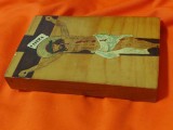 Icoana veche pictata pe lemn ICOANA VECHE LEMN,PICTURA vintage 15 cm/10cm/2 cm.