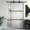 vidaXL Ușă glisantă, negru, 102,5x205 cm, sticlă securizată/aluminiu 155200