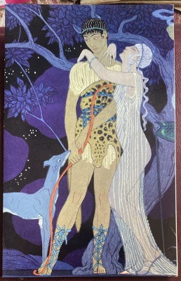 ART DECO,FELICITARE NOUA NECIRCULATA,,VENUS and ADONIS&amp;quot;dupa litho colorG.BARBIER foto