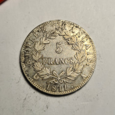 Franta 5 Franci Francs 1811 A Imparatul Napoleon Bonaparte Piesa Frumoasa
