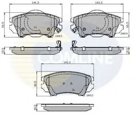 Set placute frana,frana disc CHEVROLET MALIBU (V300) (2012 - 2016) COMLINE CBP31680