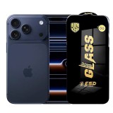 Folie de Protectie pentru iPhone 17 Pro, TEO, Sticla Securizata ESD, Margini Negre, Rezistenta la Zgirieturi, Antistatica, 0.35 mm, Transparenta
