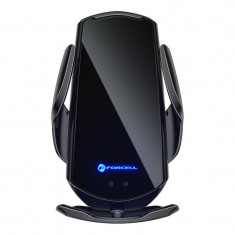 Incarcator Auto Wireless Forcell HS1, Quick Charge 15W, IR, Conectori Magnetici, Negru