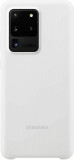 Husa de protectie Samsung pentru Galaxy S20 Ultra, Silicone Cover, White