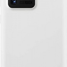 Husa de protectie Samsung pentru Galaxy S20 Ultra, Silicone Cover, White