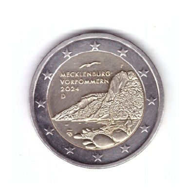 Moneda 2 euro Germania 2024 F Mecklenburg-Vorpommern, stare foarte buna, din fis foto