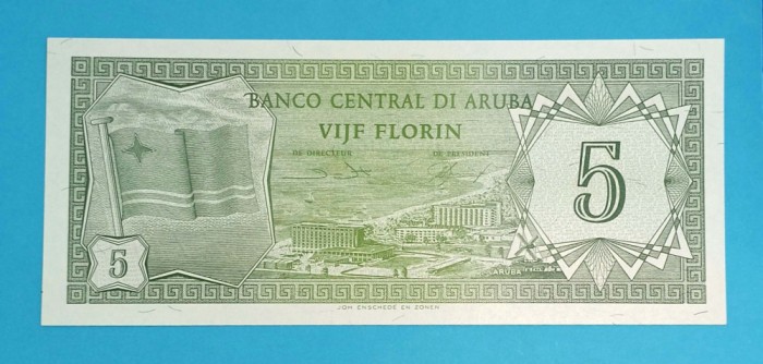 Bancnotă Aruba (pick 1) 5 Florin 1986 UNC serie: A 0005168628