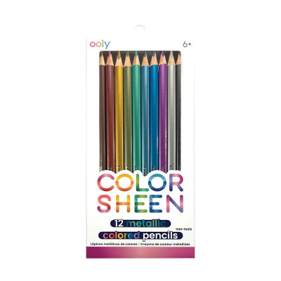 Creioane Colorate Metalice Color Sheen - Set de 12 foto