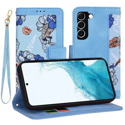 Husa pentru Samsung Galaxy S22 5G S901, Techsuit, FlipCraft, Bleu foto