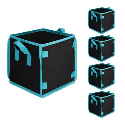 Set 5 bucati Grow Bags Square Navaris, 27x27x27 cm, material netesut, 54255.01 foto