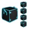 Set 5 bucati Grow Bags Square Navaris, 27x27x27 cm, material netesut, 54255.01