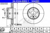 Disc frana BMW Seria 3 Touring (E91) (2005 - 2012) ATE 24.0324-0203.1