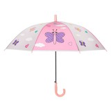 Umbrela fete, ETK, maner roz, model fluturi, inimi si norisori, 67cm