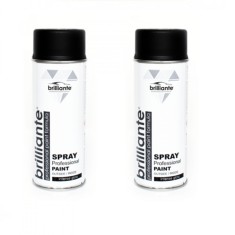 Pachet 2 x Vopsea Spray Brilliante Negru Mat RAL 9005 400 ml