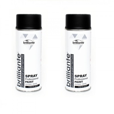 Pachet 2 x Vopsea Spray Brilliante Negru Mat RAL 9005 400 ml foto