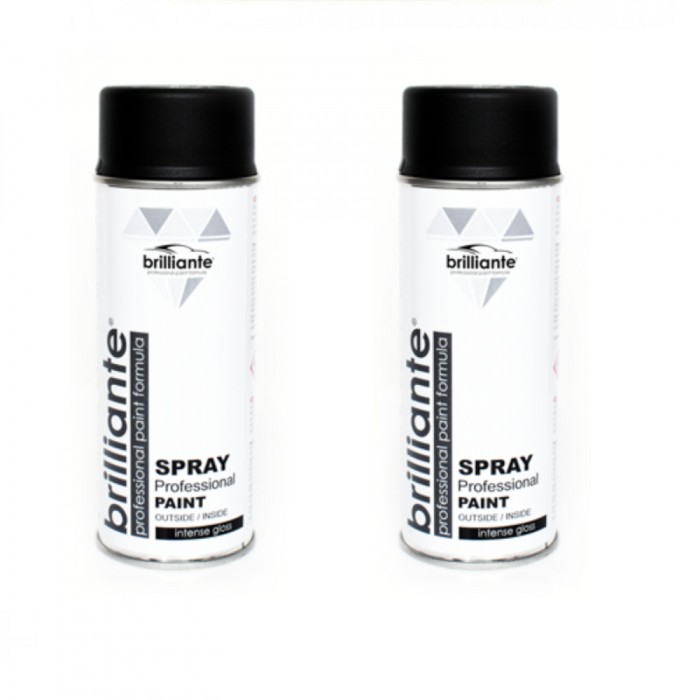 Pachet 2 x Vopsea Spray Brilliante Negru Mat RAL 9005 400 ml