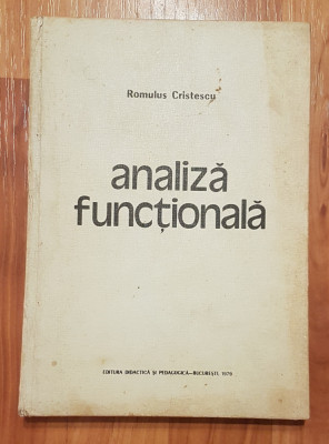 Analiza functionala de Romulus Cristescu foto