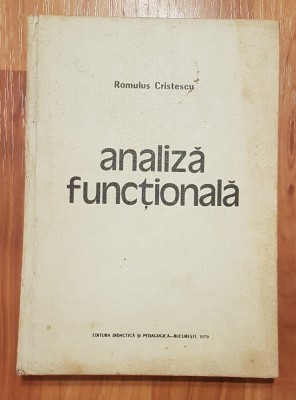 Analiza functionala de Romulus Cristescu foto