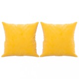 Cumpara ieftin Perne decorative, 2 buc., galben, 40x40 cm, catifea