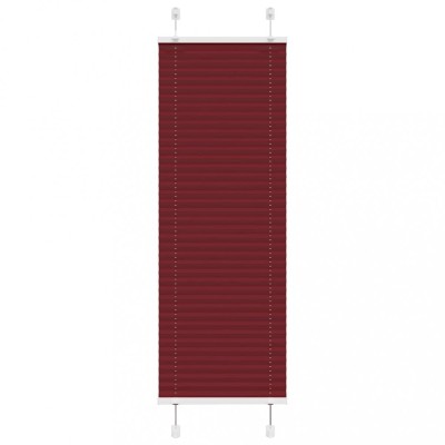 vidaXL Jaluză plisată Bordeaux Roșu 50x150 cm Lățime țesătură foto