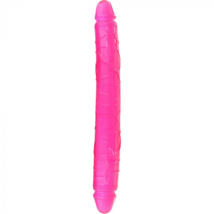 Double Dong - Dildo dublu, roz, 33 cm