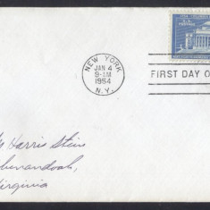 United States 1954 Columbia university FDC K.526
