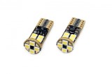 Set becuri auto cu LED CANBUS T10e W5W 12 SMD Alb 12/24V AVX-AM01636