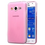 Husa SAMSUNG Galaxy Core Prime - Ultra Slim (Roz Transparent), Silicon, Carcasa