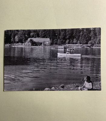 Carte poștală Tusnad Pe lacul Ciucaș RPR foto