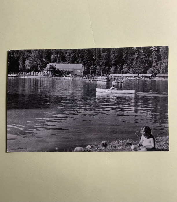 Carte poștală Tusnad Pe lacul Ciucaș RPR