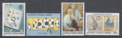 CIPRU CIPRU GREC 1984 ANIVERSARI SERIE MNH foto