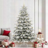 vidaXL Brad de Crăciun artificial cu ramuri articulare Alb 240 cm 3395662