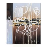 Tablou abstract pictat manual, Imaginatie, 60x50cm ulei pe panza in relief, gata de agatat pe perete