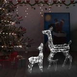 VidaXL Decorațiune de Crăciun familie de reni 160 LED alb rece acril 329790