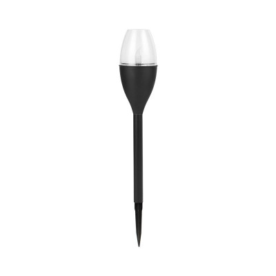 Lampa solara led tip pahar de vin pentru gradina flippy, inaltime 37.5 cm, efect de flacara, material pvc si abs, 2v, 200mah, alb cald foto