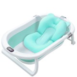 Cada de Baie APF&reg; cu Scurgere , Pliabila , Portabila cu Termometru si Perna pentru Bebelusi,Albastru