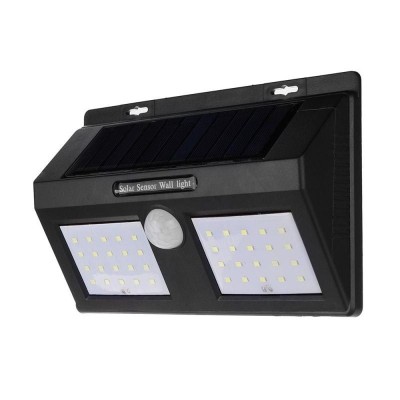 Lampa solara 48 LED de perete cu senzor de amurg, 600 lumeni foto