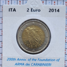 Italia 2 euro 2014 UNC - Carabinieri - km 367 - cartonas personalizat - D45601