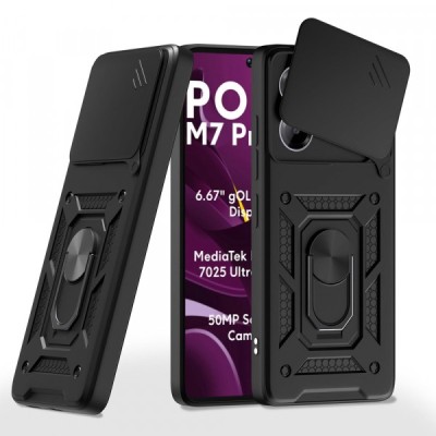 Husa pentru Xiaomi Poco M7 Pro 5G, Techsuit, CamShield, Neagra foto
