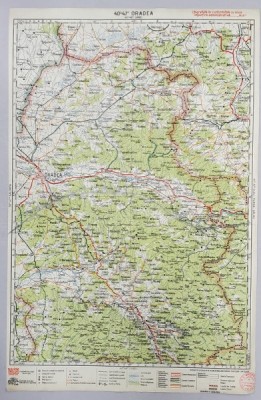 HARTA ZONEI ORADEA , LITOGRAFIE de M.D. MOLDOVEANU , 1936 foto
