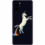 Husa silicon pentru Huawei P30 Pro, Unicorn Shitting Rainbows