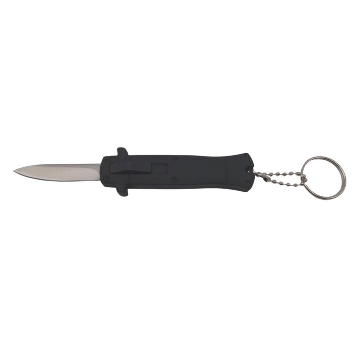 Briceag automat de vanatoare DEPOX&reg;, Standard Blade, metalic, 13 cm, negru
