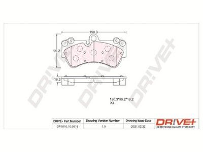 Dr!ve+ DP1010.10.0918 set placute frana,frana disc foto