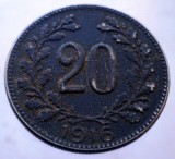 1.966 AUSTRIA WWI 20 HELLER 1916, Europa, Fier
