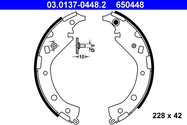 ATE 03.0137-0448.2 Set saboti frana