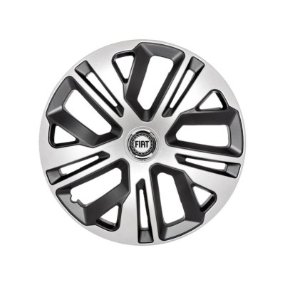 Set 4 Capace Roti 16 inchi (R16) Raven Gri-Negru, Compatibile Cu Fiat foto