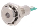 Lampă LED Verde 12V IP67 12.1mm
