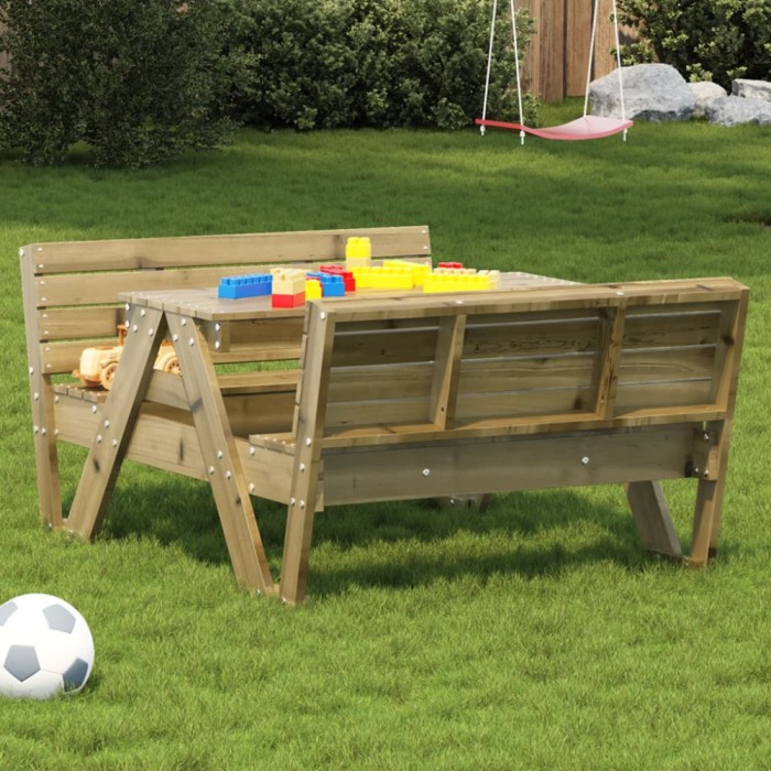 vidaXL Masă de picnic pentru copii, 88x122x58 cm lemn impregnat de pin 832605